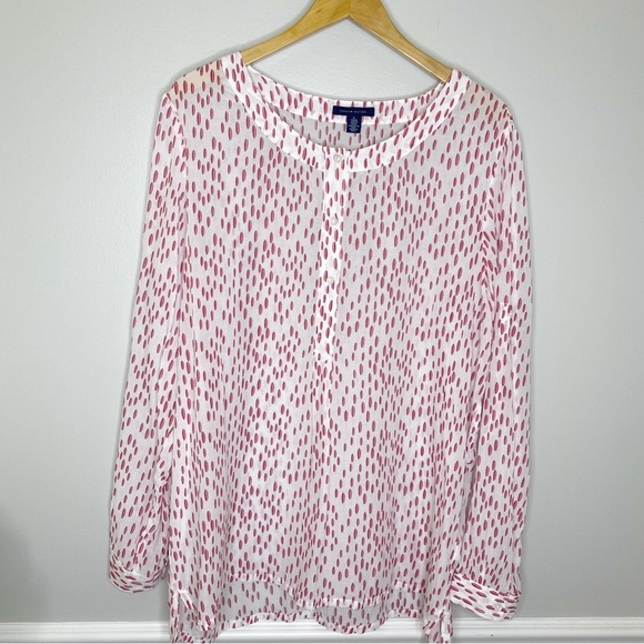 TOMMY HILFIGAR Light Cotton Long Sleeve Tunic Top - Picture 4 of 7